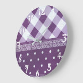 Paars, gevriesdroogd Damasloos patroon Grote Klok (Hoek)