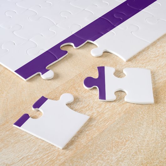 Paars gewoon een meisje dat van paarden houdt legpuzzel (Zijkant)