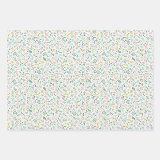 Paars gingham en Floral wrapping Paper Sh (Voorkant 2)