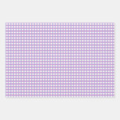 Paars gingham en Floral wrapping Paper Sh (Voorkant)