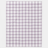 Paars Gingham Pattern Fleece Deken (Voorkant)