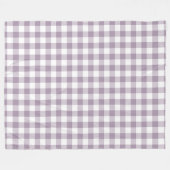 Paars Gingham Pattern Fleece Deken (Voorkant (Horizontaal))