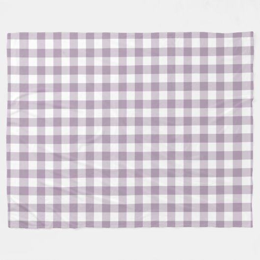 Paars Gingham Pattern Fleece Deken (Voorkant (Horizontaal))