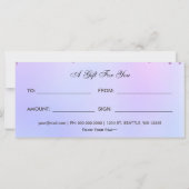 Paars Glitter Drip Salon and Spa Cadeaucertificaat (Achterkant)