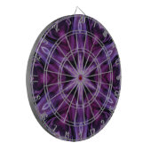 Paars Glitter Heart & Flower Kaleidoscope Pattern Dartbord (Voorkant Links)