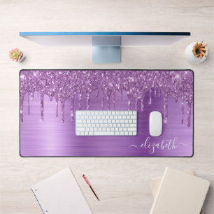 Paars Glitter Monogram Bureaumat