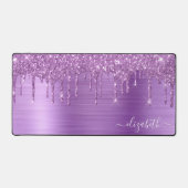 Paars Glitter Monogram Bureaumat (Voorkant)