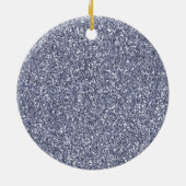Paars Glitter Monogram Keramisch Ornament (Achterkant)