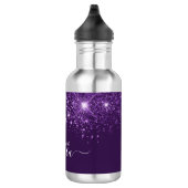 Paars glitter-naamscript waterfles  (Rechts)
