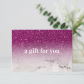 Paars Glitter Ombre Marble Salon Makeup Boutique (Staand voorkant)