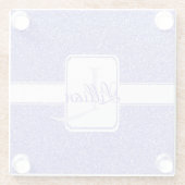 Paars Glitter Personalized Glass Onderzetter (Achterkant)