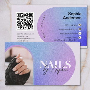 Paars Glitter Sparging Arch Beauty Visitekaartje