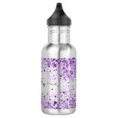 Paars glitter-stofnaamscript elegant waterfles (Rechts)