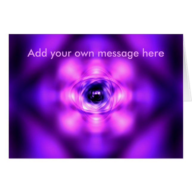 Paars gloeiend atoom (Voorkant Horizontaal)