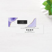 Paars & Gold Agate Earring Logo Display Mini Visitekaartjes (Bureau)