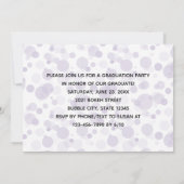 Paars Gold Confetti Bokeh Bubbles Afstuderen Kaart (Achterkant)