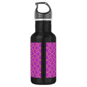 Paars Gold-effect Islamic Pattern Water Bottle Waterfles (Achterkant)