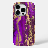 Paars Gold iPhone 14 Pro-hoesje Case-Mate iPhone Case (Achterkant)