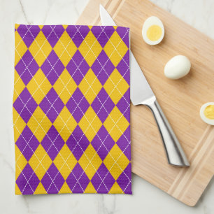PAARS GOLD MARDI GRAS DIAMOND PATTERN THEEDOEK