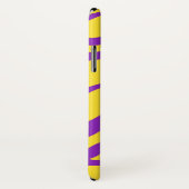 Paars Gold Tiger Stripe Monogram Initiaal Naam Case-Mate iPhone Case (Achterkant / rechts)