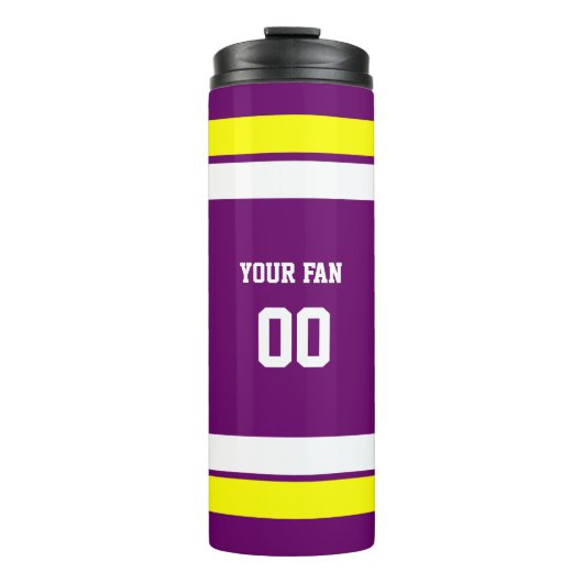 Paars Gold White Team Thermosbeker (Voorkant)