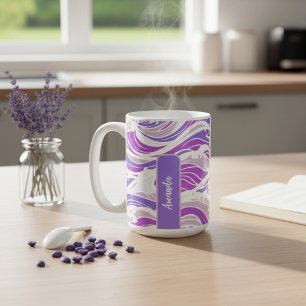 Paars Golfpatroon Koffiemok