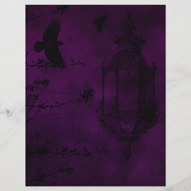 Paars-Gothic Crows-scrapbook (Voorkant)