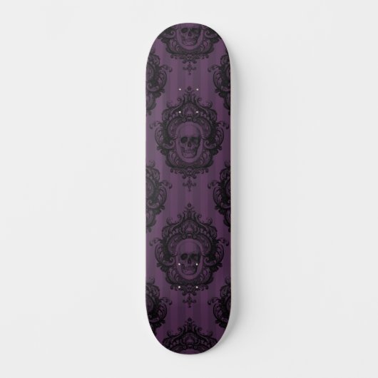 Paars gothic Dark Digital Pattern Skateboard (Voorkant)