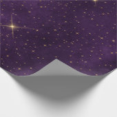 Paars gothic Gold Star-verpakt papier (Hoek)