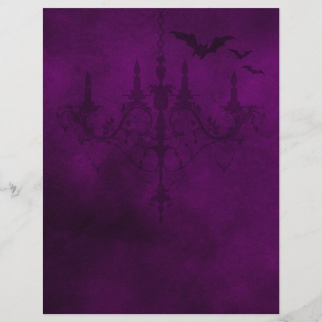 Paars Gothic Halloween Paper (Voorkant)