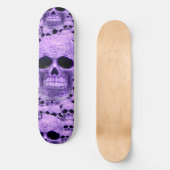 Paars-gothische schedel skateboard (Voorkant)