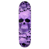 Paars-gothische schedel skateboard (Verticaal)