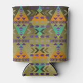 Paars, goud, Aqua Tribal Pattern Koelbox Blikjeskoeler (Voorkant)