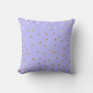 Paars & Goud Confetti Stippen Moderne Glamour Glam Kussen