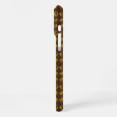 Paars Goud Doodle Diamant Patroon Aangepaste Monog iPhone Hoesje (Linkerkant)