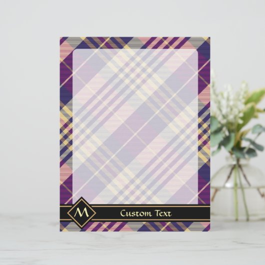 Paars, goud en blauw Tartan (Staand voorkant)