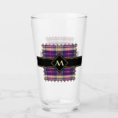 Paars, goud en blauw Tartan Glas (Voorkant)