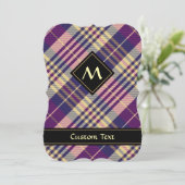 Paars, goud en blauw Tartan Kaart (Staand voorkant)