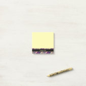 Paars, goud en blauw Tartan Post-it® Notes (Op bureau)