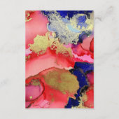 Paars goud en rood huwelijk informatiekaartje (Achterkant)