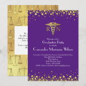 Paars goud in de verpleegschool kaart (Voorkant / Achterkant)