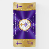 Paars, goud, kerkbanners in de openlucht, elke gel spandoek (Verticaal)