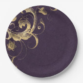 Paars   goud papieren bordje (Voorkant)