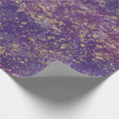 Paars & Goud Spatglamour Modern Cadeaupapier (Hoek)