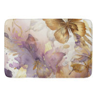 Paars & Gouden Vlinder Aquarel Vlinders