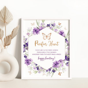 Paars goudjacht met drijvende kracht poster