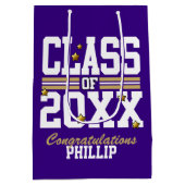 Paars|Goudkwaliteitsklasse Jaar Medium Cadeauzakje (Achterkant)