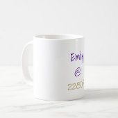 Paars-goudpostcode van de Universiteit Koffiemok (Voorkant links)