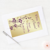 Paars, goudvlinder Sticker Etiket (Envelop)