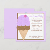 Paars-Grape Ice Cone Kaart (Voorkant / Achterkant)